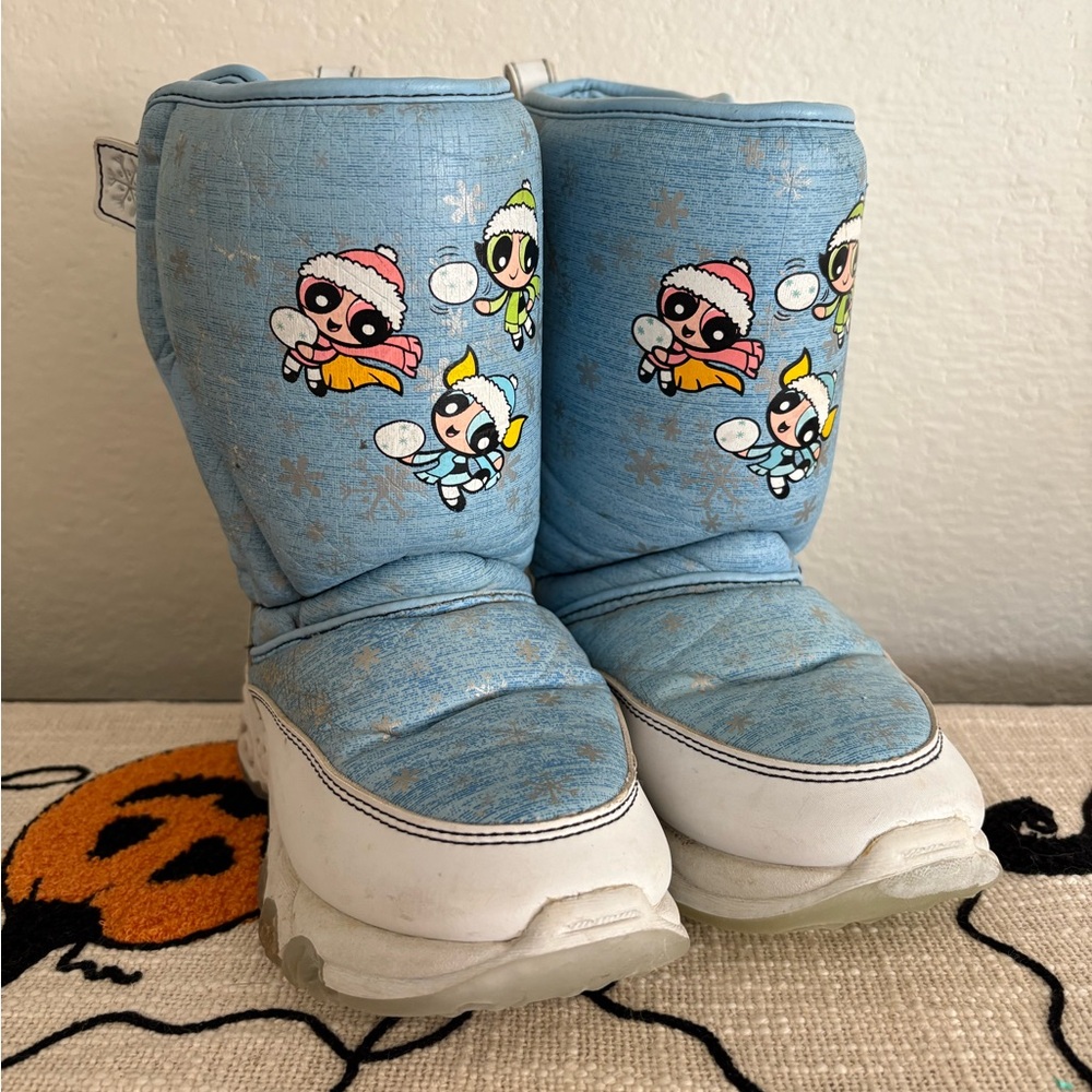 Vintage Y2K Cartoon Network Powder Puff Girls Snow Boots Size 13